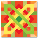 Four Corners Quilt 12 x 12 Satin Metal Sign