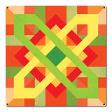 Four Corners Quilt 18 x 18 Custom Shape Metal Sign