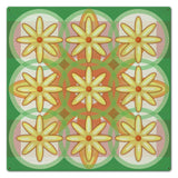 Nine Flowers Quilt 24 x 24 Custom Shape Metal Sign