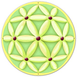 Flower Of Life Sphere 36 x 36 Custom Shape Metal Sign