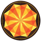 8 Point Star Orange 28 x 28 Round Metal Sign