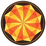 8 Point Star Orange 36 x 36 Custom Shape Metal Sign