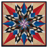 16 Point Star Red Blue 42 x 42 Custom Shape Metal Sign