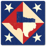 Texas Star Quilt 12 x 12 Satin Metal Sign