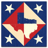 Texas Star Quilt 18 x 18 Custom Shape Metal Sign