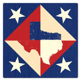 Texas Star Quilt 24 x 24 Custom Shape Metal Sign