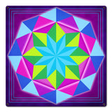 8 Point Quilt Magenta 18 x 18 Custom Shape Metal Sign