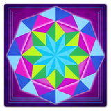 8 Point Quilt Magenta 24 x 24 Custom Shape Metal Sign