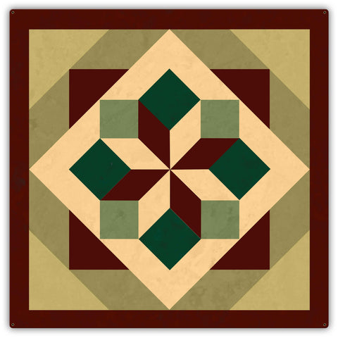 Morning Star Design 4 42 x 42 Custom Shape Metal Sign