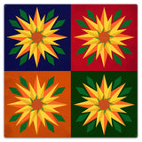 Sunflowers 4-up 36 x 36 Custom Shape Metal Sign
