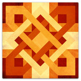 Barn Quilt Orange Yellow 36 x 36 Custom Shape Metal Sign