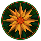 SUNFLOWER SPHERE 42 x 42 Custom Shape Metal Sign