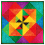 Colorful Pinwheel 18 x 18 Custom Shape Metal Sign