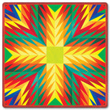 Triangle Quilt Navajo Style 12 x 12 Satin Metal Sign