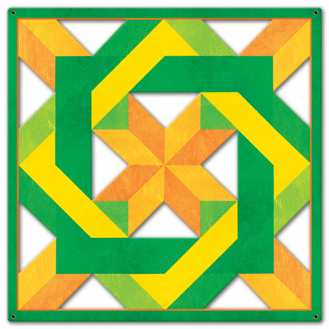 Box In Box Cutout 36 x 36 Custom Shape Metal Sign