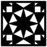 Silhouette Eight Point Star 18 x 18 Custom Shape Metal Sign