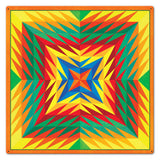 Reverse Triangle Quilt 24 x 24 Custom Shape Metal Sign