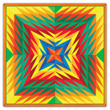 Reverse Triangle Quilt 36 x 36 Custom Shape Metal Sign