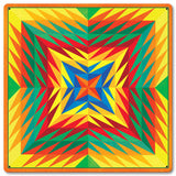 Reverse Triangle Quilt 12 x 12 Satin Metal Sign