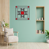 Color Nine Square Cut out 18 x 18 Custom Shape Metal Sign