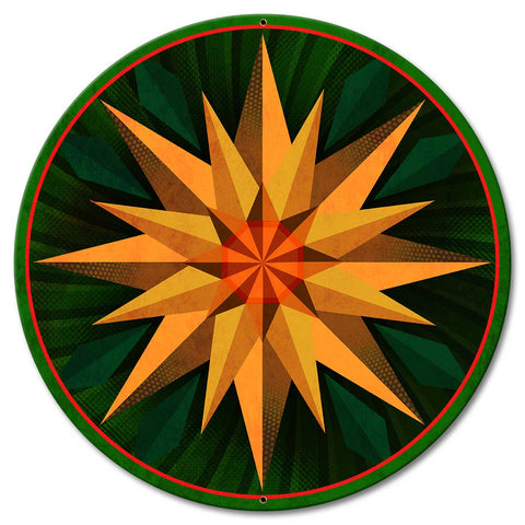 Sunflower Sphere 18 x 18 Custom Shape Metal Sign