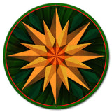 Sunflower Sphere 18 x 18 Custom Shape Metal Sign