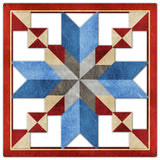 Stepping Stones Cut-out Red Beige Blue 36 x 36 Custom Shape Metal Sign