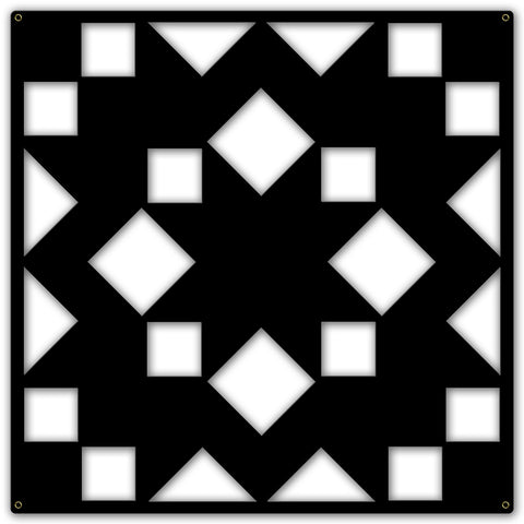 Silhouette Carpenters Wheel 24 x 24 Custom Shape Metal Sign