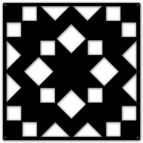 Silhouette Carpenters Wheel 36 x 36 Custom Shape Metal Sign