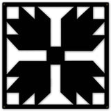 SILHOUETTE BEAR CLAW 36 x 36 Custom Shape Metal Sign