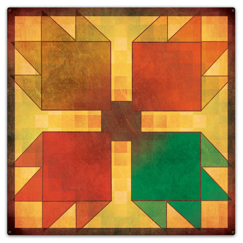 BEAR PAW BROWN 36 x 36 Custom Shape Metal Sign