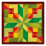 STEPPING STONES GREEN ORANGE 24 x 24 Custom Shape Metal Sign