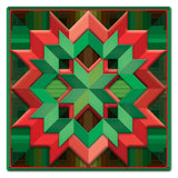 Christmas Colored Box Quilt 24 x 24 Custom Shape Metal Sign