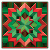 Christmas Colored Box Quilt 36 x 36 Custom Shape Metal Sign