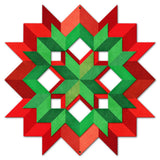 Christmas Quilt Wreath Cutout 24 x 24 Custom Shape Metal Sign