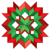 Christmas Quilt Wreath Cutout 36 x 36 Custom Shape Metal Sign