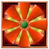 Windmill Quilt 18 x 18 Custom Shape Metal Sign