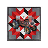 Tractor Quilt 18 x 18 Custom Shape Metal Sign