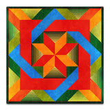 Box In Box Lines 18 x 18 Custom Shape Metal Sign