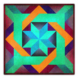 Burgundy Box in Box 36 x 36 Custom Shape Metal Sign