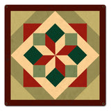 Morning Star Design 2 18 x 18 Custom Shape Metal Sign