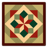 Morning Star Design 2 18 x 18 Custom Shape Metal Sign