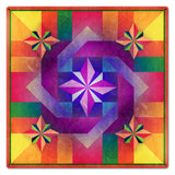 Five Square Orange Mag Quilt 24 x 24 Custom Shape Metal Sign