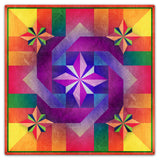 Five Square Orange Mag Quilt 36 x 36 Custom Shape Metal Sign