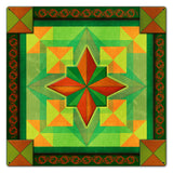 Box On Box Green Red 24 x 24 Custom Shape Metal Sign