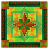 Box On Box Green Red 36 x 36 Custom Shape Metal Sign