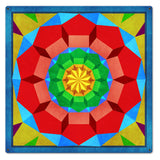 Pentagon Circle Quilt BRGY 24 x 24 Custom Shape Metal Sign