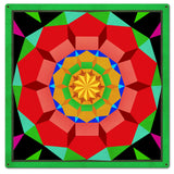 Pentagon Circle Quilt GBO 24 x 24 Custom Shape Metal Sign