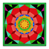 Pentagon Circle Quilt GBO 18 x 18 Custom Shape Metal Sign