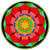 Pentagon Circle Quilt GBO 36 x 36 Custom Shape Metal Sign